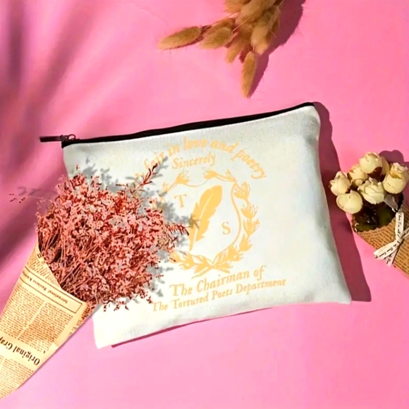 TAYLOR SWIFT | Tortured Poets Department Canvas Makeup 💄 Cosmetic Bag - Picture 5 of 8